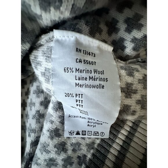 Neve 1/4 Zip Sweater Merino Wool Blend Womens Size L Polka Dot Print Pink - Picture 7 of 7